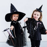 Raven starry velvet mini witch hat