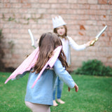 Alas de Dragón Rosas brillantes con manchas de terciopelo rosa