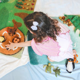 Alas de Dragón Rosas brillantes con manchas de terciopelo rosa