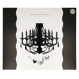 Candelabro negro de papel