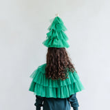 Capa de Arbol de Navidad con Pompones