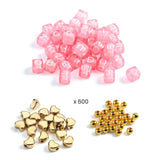 Alphabet Beads Gold - Kit de 1,000 Cuentas de Letras Djeco