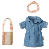 Denim dress and bag, Mum mouse