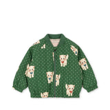 Juno Printed Bomber Jacket Dot Miao Verde
