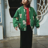 Juno Printed Bomber Jacket Dot Miao Verde