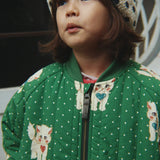 Juno Printed Bomber Jacket Dot Miao Verde