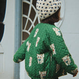 Juno Printed Bomber Jacket Dot Miao Verde
