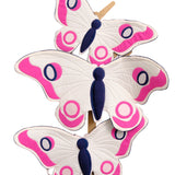 Alas de mariposa estampado de puntos Neon