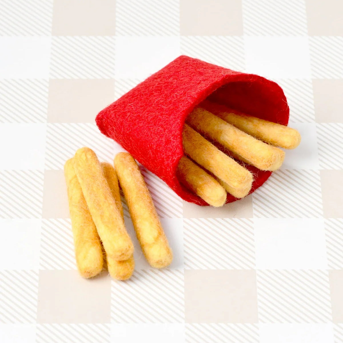 Papas a la francesa de fieltro de lana - foto 2