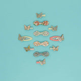 Floral butterfly mini clips