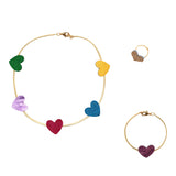 Heart jewellery set