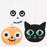 Adornos colgantes con cabezas de Halloween (x3)