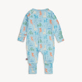 Pijama con pies convertibles y cierres magnéticos  "Blue Party Animals Glow in the dark"