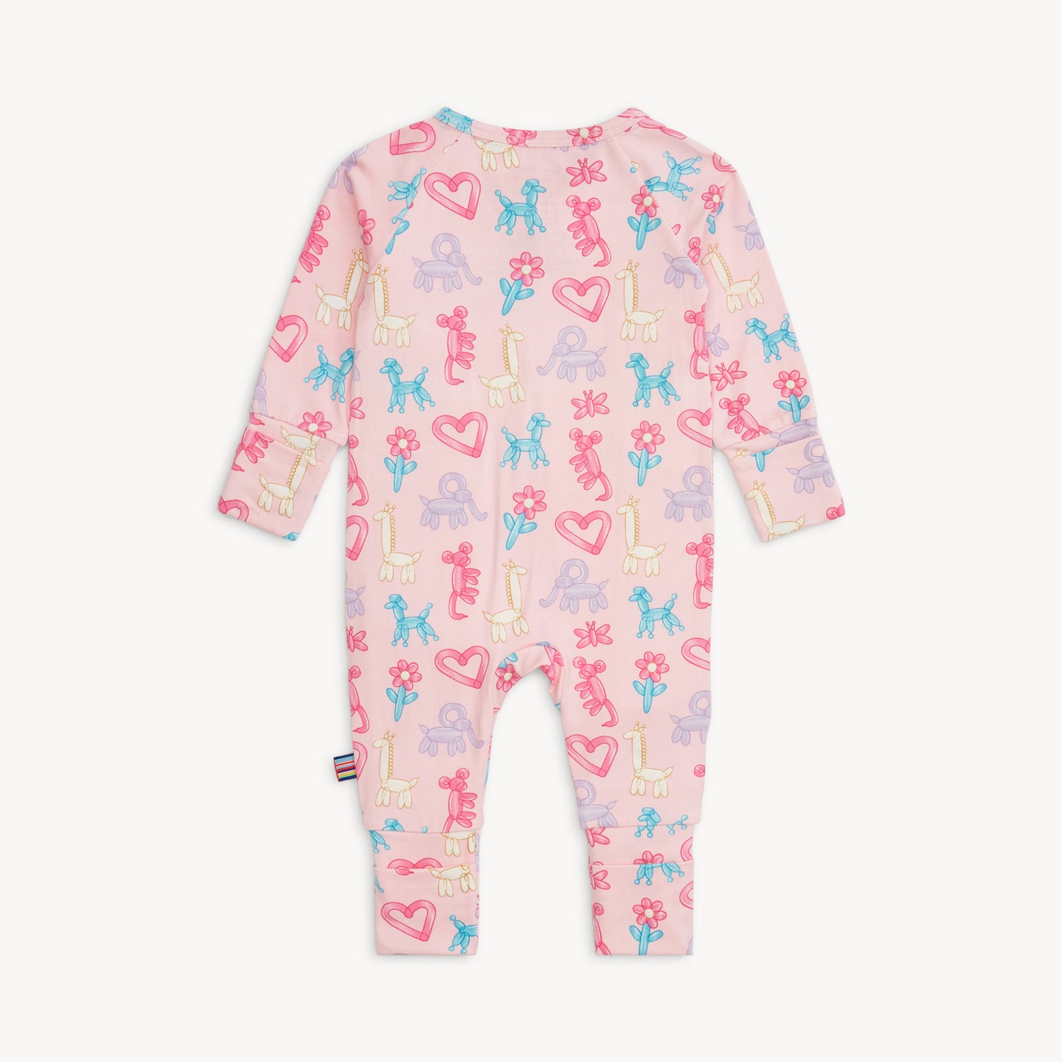 Pijama con pies convertibles y cierres magnéticos  "Blue Party Animals Glow in the dark"