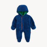 Trajecito Sherpa color azul marino con cierres magnéticos para bebés