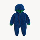 Trajecito Sherpa color azul marino con cierres magnéticos para bebés