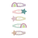 Rainbow and star mini clic clacs