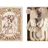 Royal twin mice, Little sister and brother in matchbox