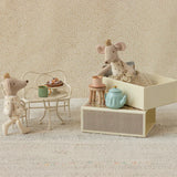 Royal twin mice, Little sister and brother in matchbox