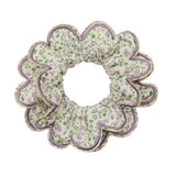 Scalloped floral scrunchie