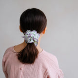 Scalloped floral scrunchie