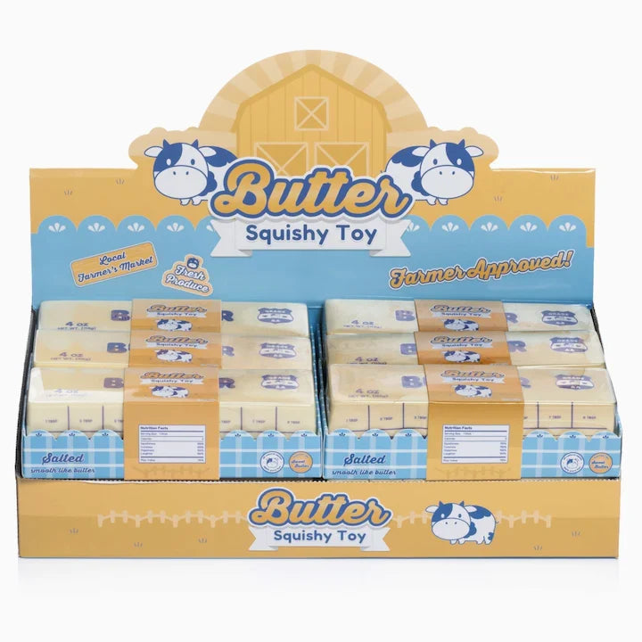 Butter Squishy Toy Kawaii exhibidor