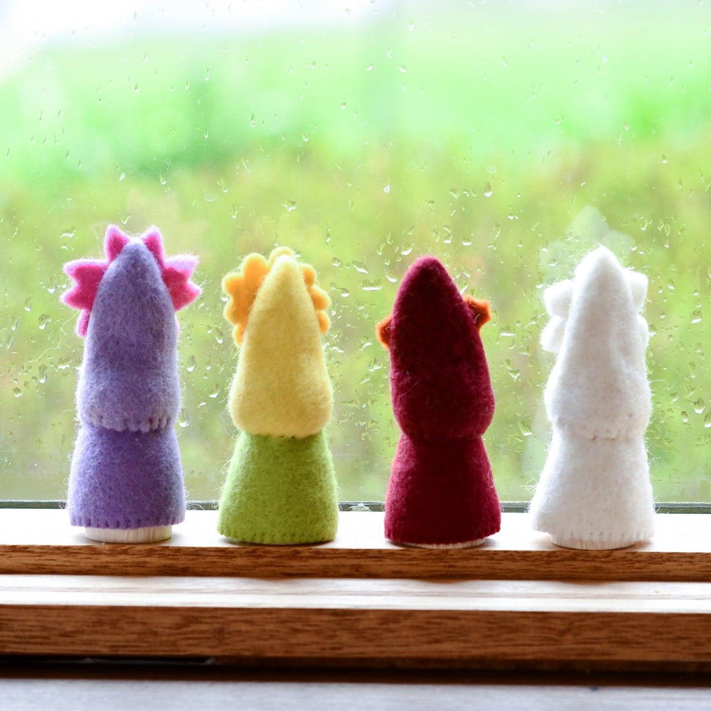 Muñecas "Peg dolls" de madera vestidas de las estaciones del año - foto 2