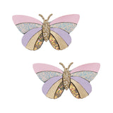 Striped butterfly clips