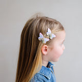 Striped butterfly clips