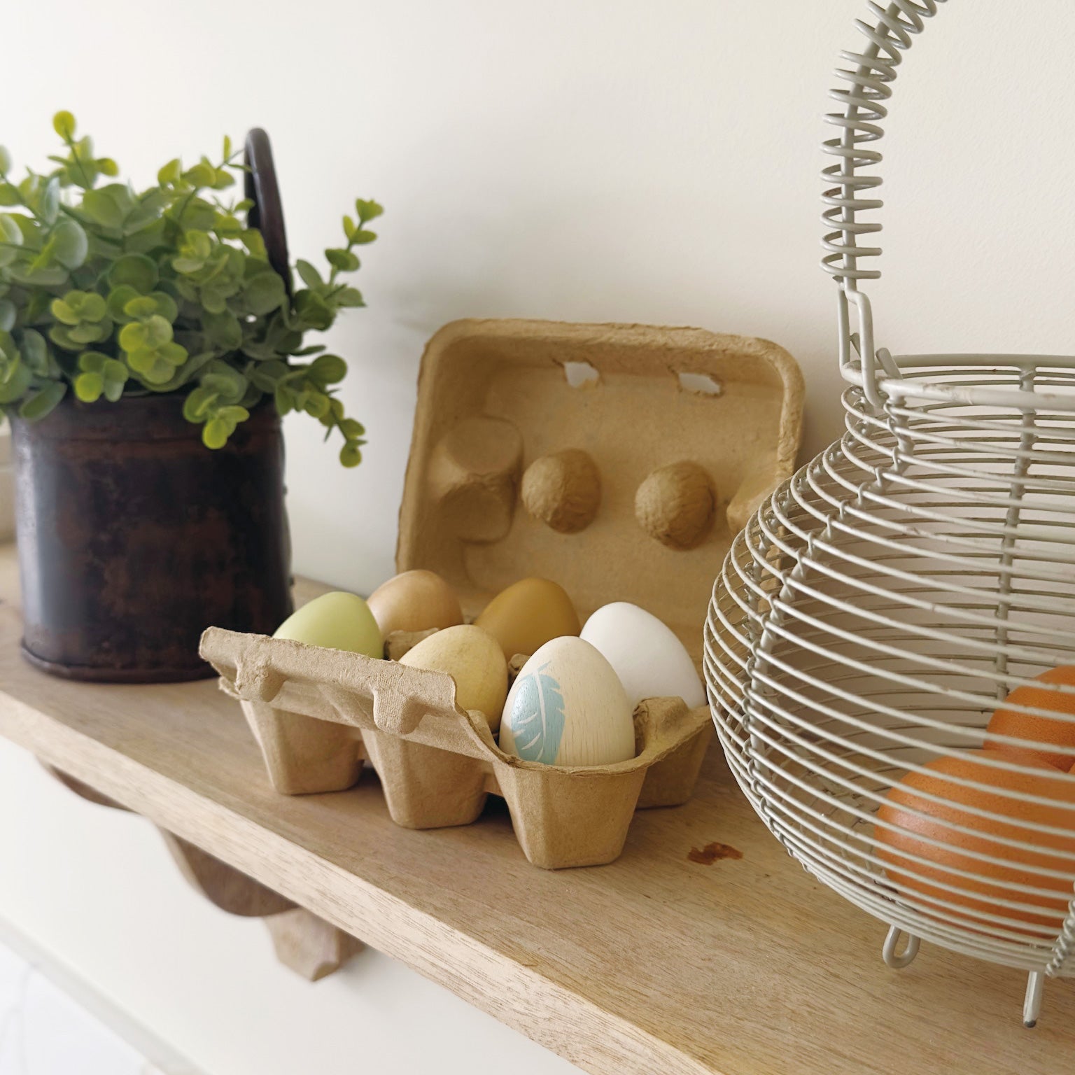 Set de 6 huevos en caja (Wooden Eggs) - foto 4