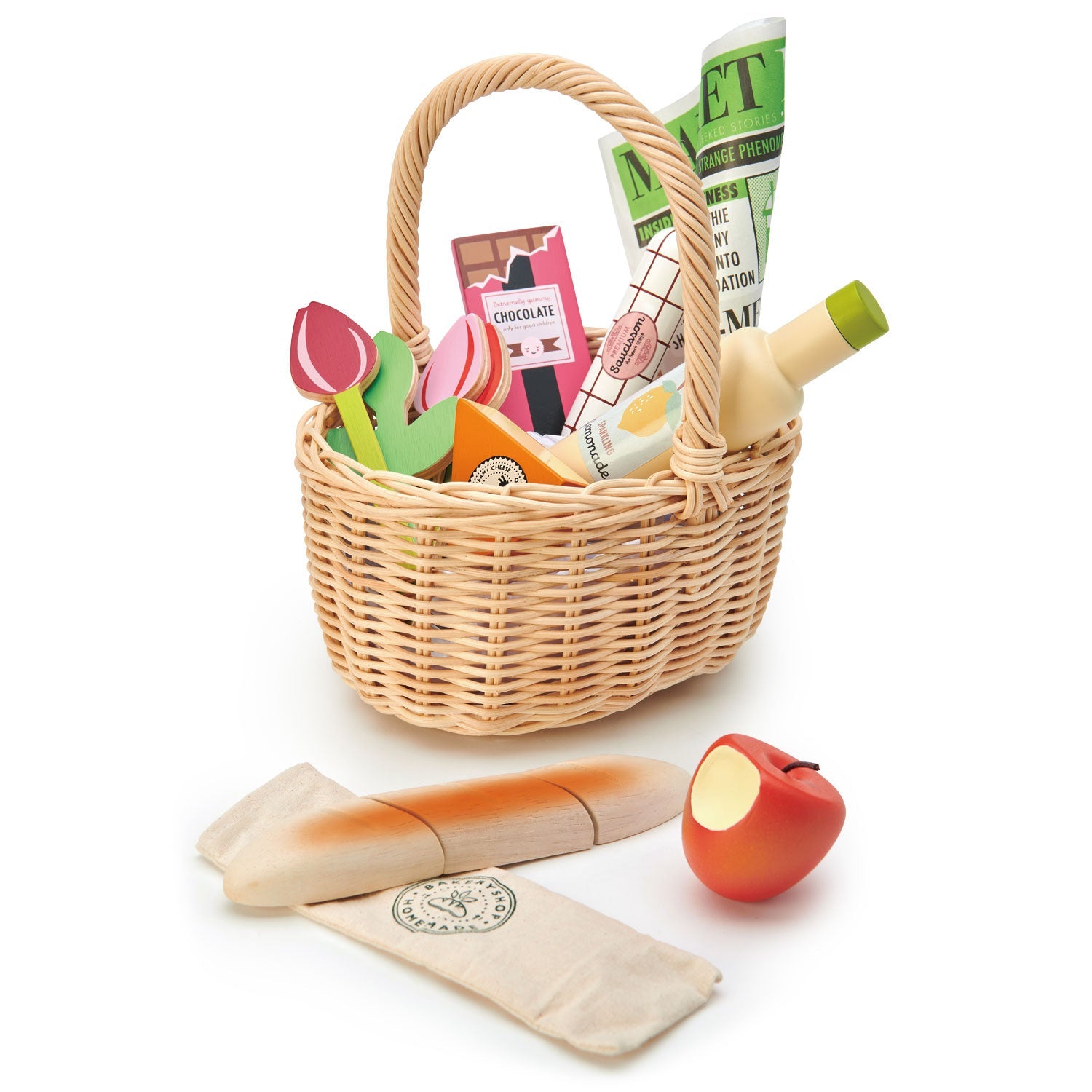 Cesta de mimbre con alimentos (Wicker Shopping Basket) - foto 4