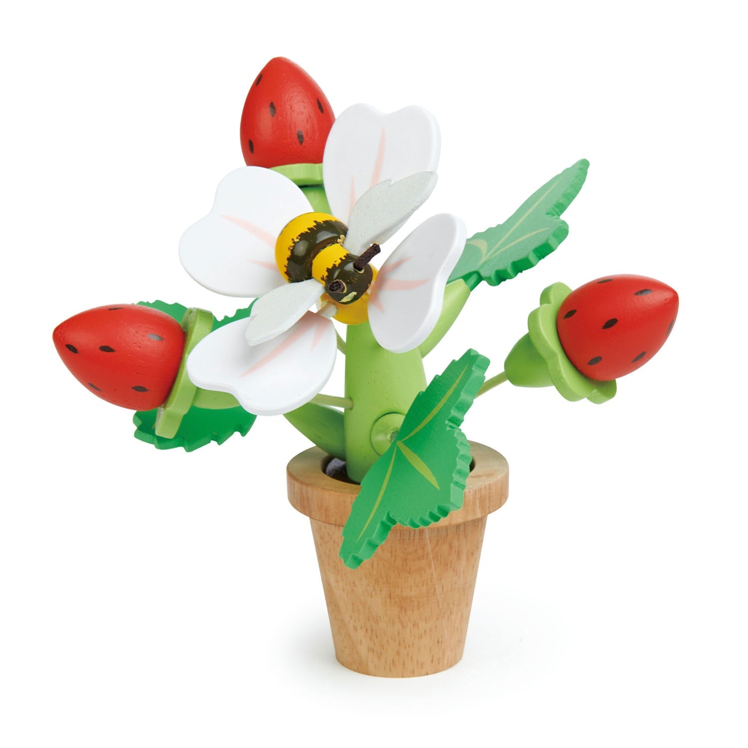 Maceta de fresas con abeja (Strawberry Flower Pot)