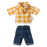 Yellow checked shirt and pants, Dad mouse