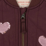 Juno Sequin Bomber Jacket - Decadent Chocolate