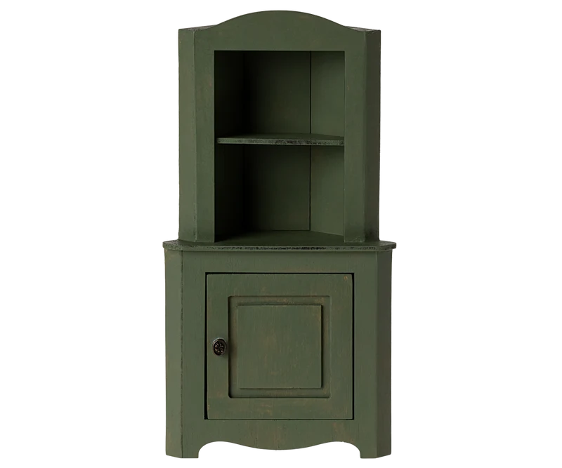 Corner Cabinet, Miniature - Dark Green