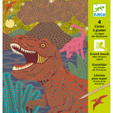 Set de tarjetas para rascar "Cuando reinaban los dinosaurios"