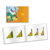 Kit de manualidades de papel para hacer origami de dinosaurios