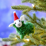 Decoración para árbol de navidad de borrego verde