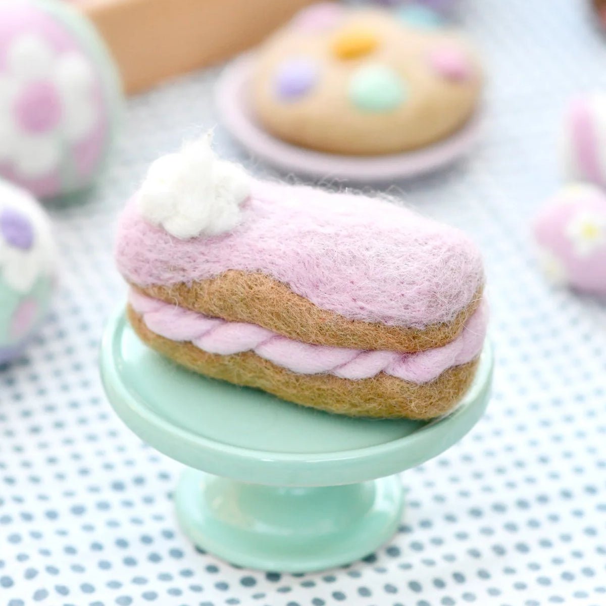 Éclair de fresa de fieltro de lana - foto 2