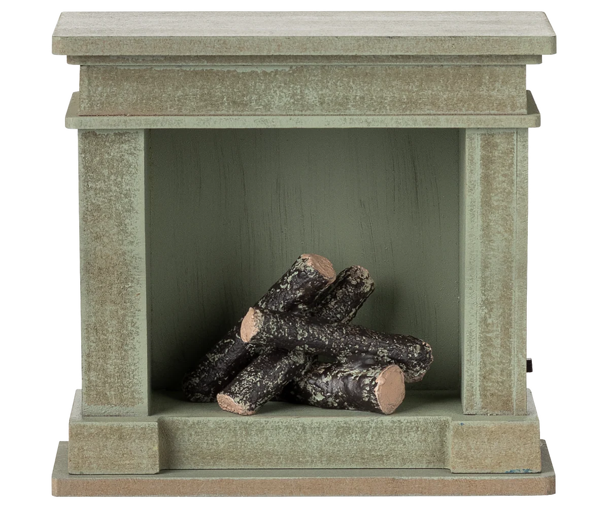 Fireplace, Miniature - Dusty green