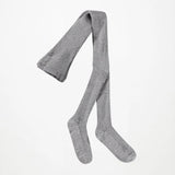 Grey Melange Glitter Rib Tights