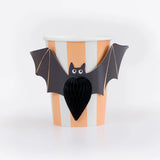 Vasos de papel con motivos de Halloween (8 unidades)