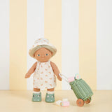 Ropa para Dinkum Doll "Una Rainbow Dress Set Ivory"