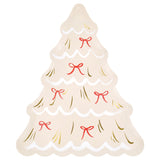 Christmas Tree With Bows Paper Plates (x 8)