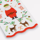 Foliage Santa Patterned Guest Paper Towels (x 16)