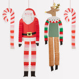 Adornos navideños Santa y Reno de piernas largas Meri Meri