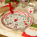 Santa Claus Patterned Large Paper Plates (x 8)