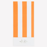 Mantel de papel a rayas naranjas