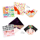 Kit de manualidades con papel de origami "Pretty Faces"
