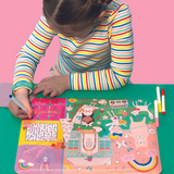Tapete Reutilizable para Colorear – Hadas & Arcoíris